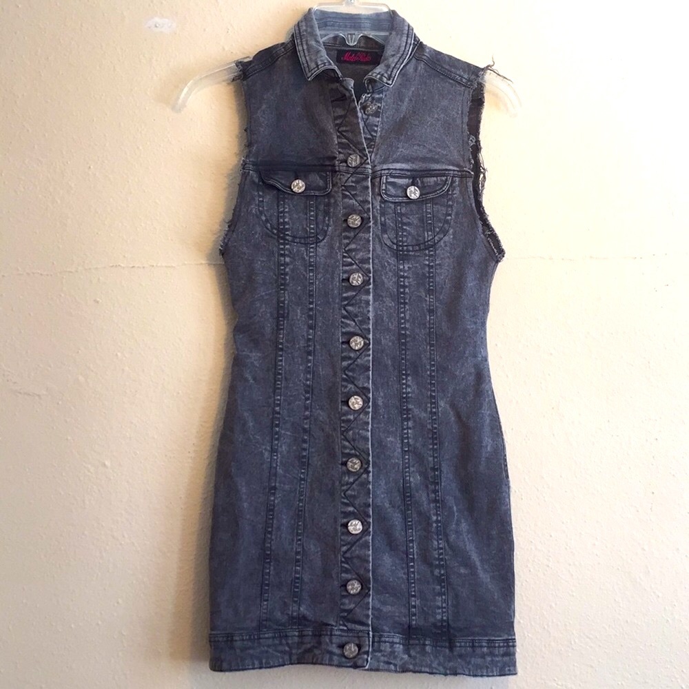 Motel Rocks Denim Dress Small